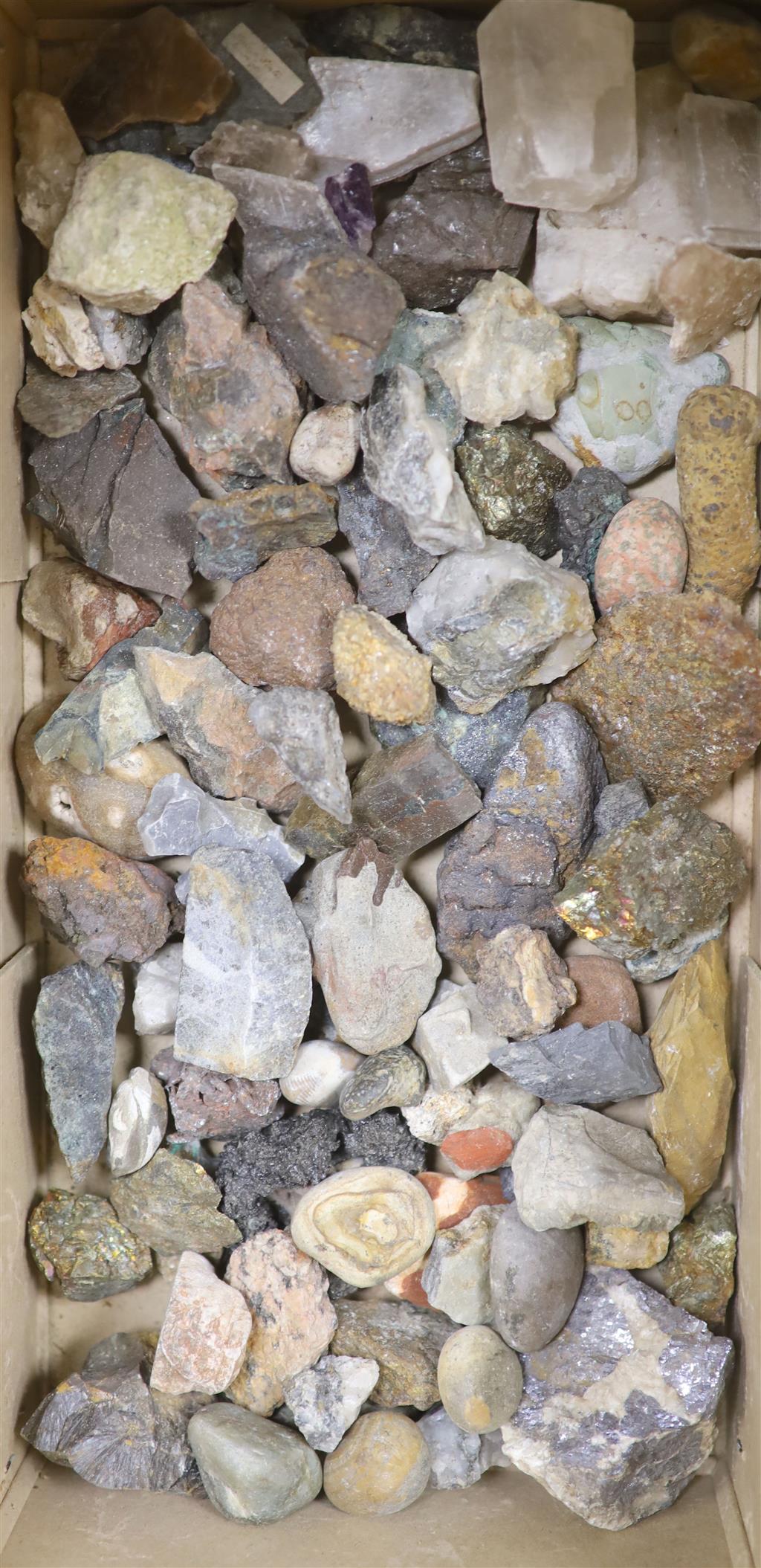 Two boxes of geological specimens, collected before 1970,